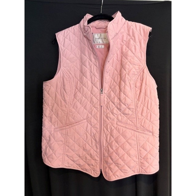 Women's Pink Van Heusen Quilted Vest Size L